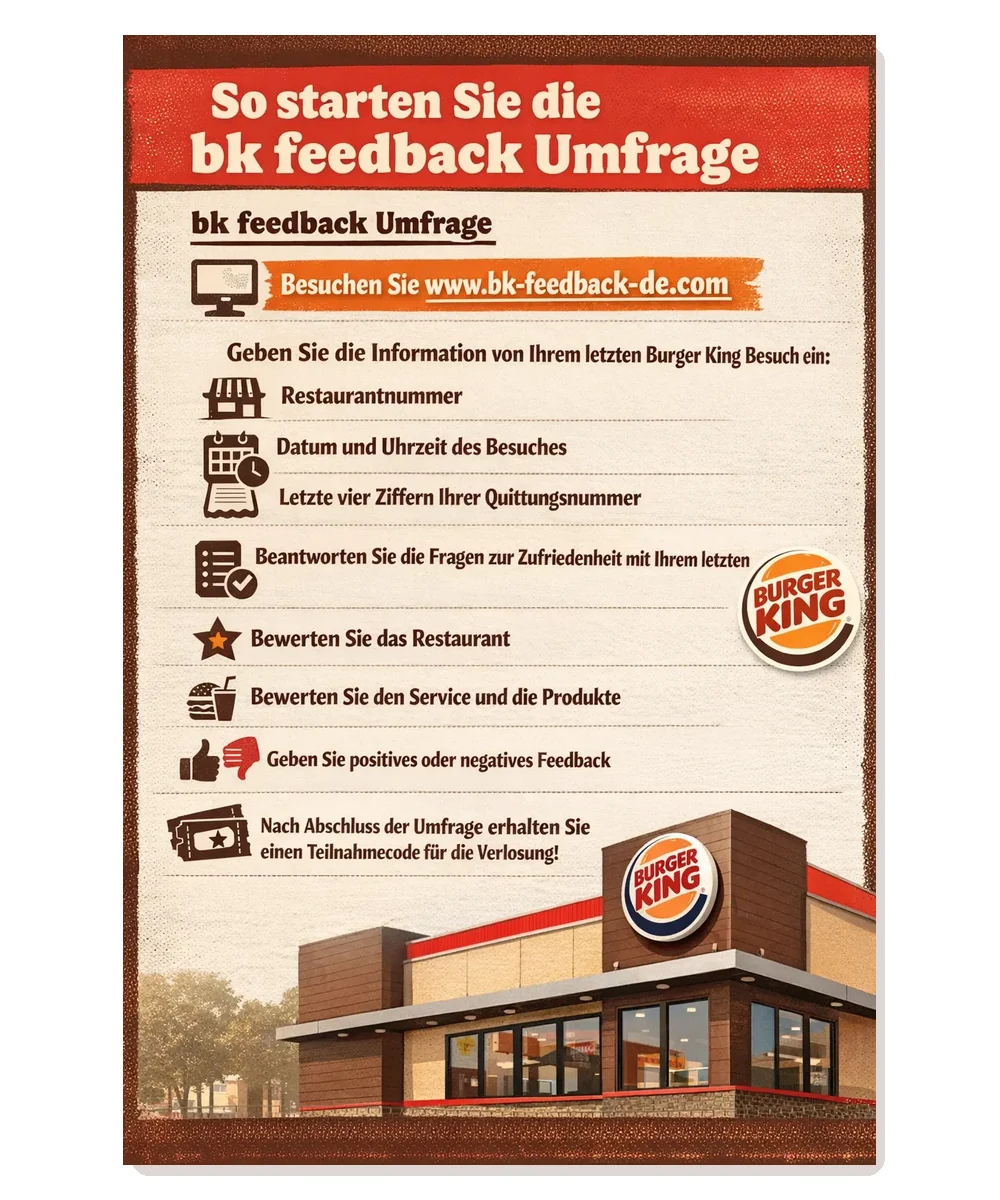 Deutscher BK Feedback Umfrage-Ratgeber mit Kassenbonangaben und Ablauf