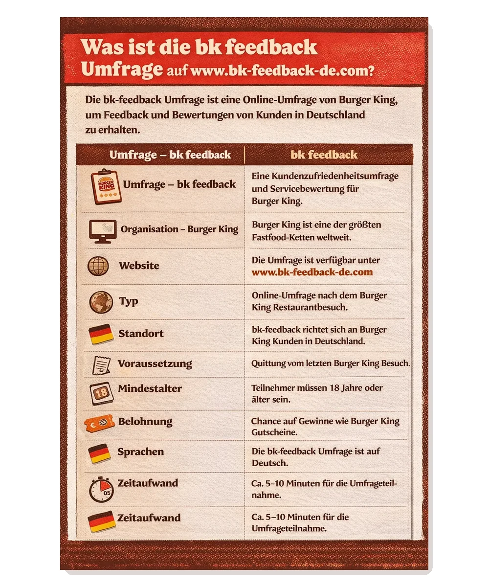 Ältere deutschsprachige Übersicht mit Erklärung der BK Feedback Umfrage